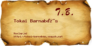 Tokai Barnabás névjegykártya